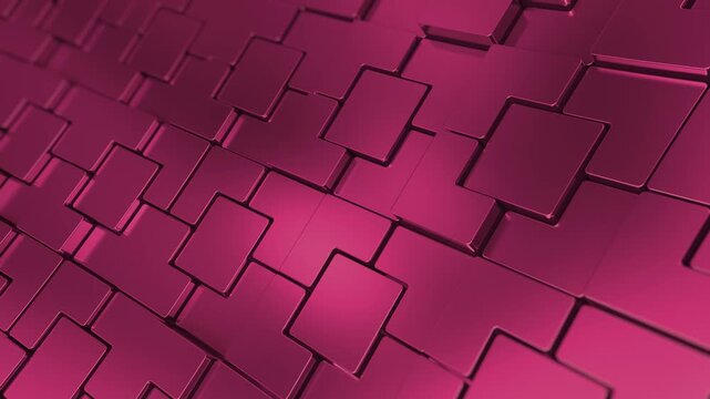 Animated background of rotating metal cubes