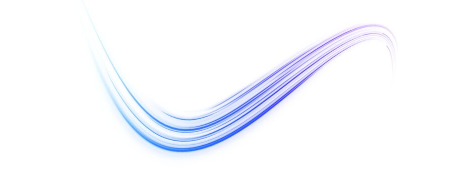 Fast-moving neon blue lines ripple across dark urban roads at night. Smooth glowing trails convey speed, motion, and energy. Ideal PNG for futuristic or tech visuals.