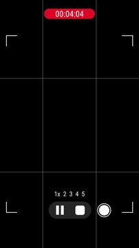 Smartphone camera digital recording vertical screen interface template timer overlay video footage