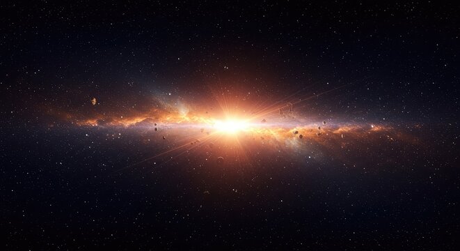 Abstract cosmic pattern showing the endless loop of time and space, representing infinity and timeless existence and permanence, motion, dark, universe