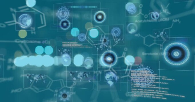 Animation of shapes and data processing over road