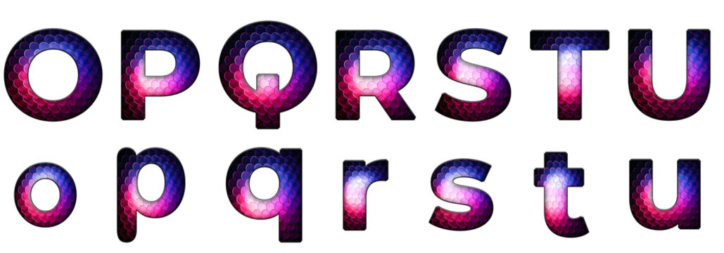 Cube Geometry Gradient Linux o, p, q, r, s, t, u word design text alphabet letter typography font design