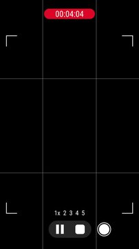 Camera frame phone vertical, digital recording screen interface mobile video template overlay timer animation