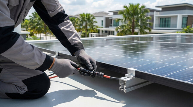 Service solar panels calbe