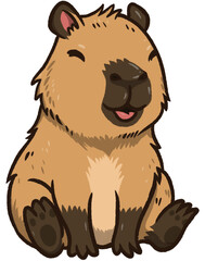 Fototapeta premium Cute Capybara Illustration