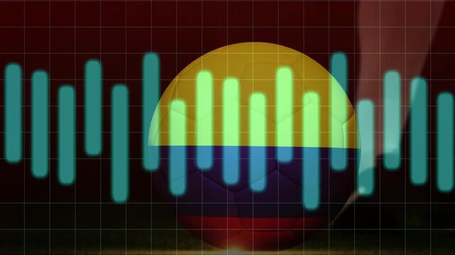Sun icon appearing triggers turquoise bars oscillating in looping pulse, icon tilting clockwise