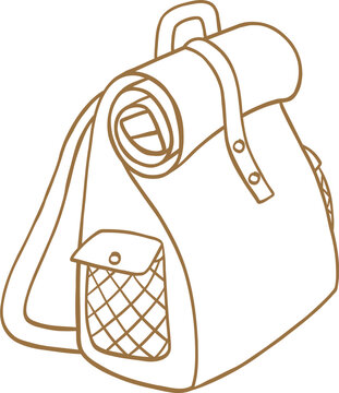 Waterproof Bag Water Protection Advanture Beach Protection Handdrawn Line Cartoon Illustration