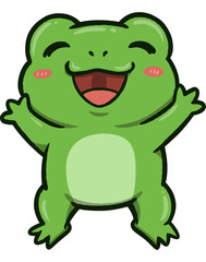 Obraz premium Happy Frog Illustration