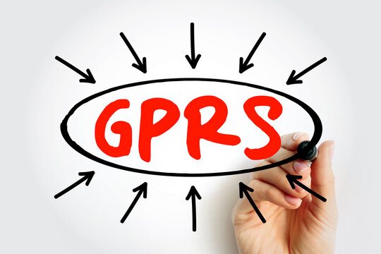 GPRS acronym for General Packet Radio Service, a packet-oriented mobile data standard on the 2G and 3G cellular communication network, handwritten text