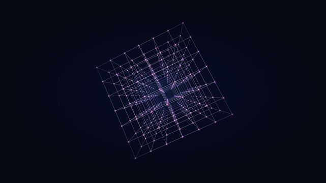 Crystalline Lattice Structure Abstract Animation
