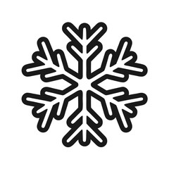 Fototapeta premium Minimalist Snowflake Icon Vector – Winter, Cold Weather and Christmas Design Symbol
