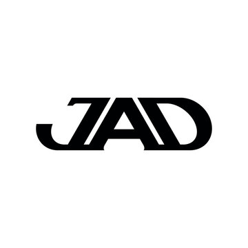 Minimal Black JAD Monogram Logo Design for Brand Identity and Modern Corporate Use