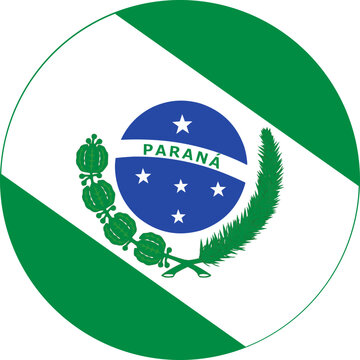Parana Round Flag Vector Button Symbol
