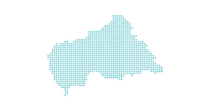 A teal pixelated map of berlin germany showcasing the city s geographical outline high quality professional