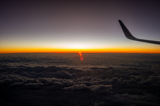 Sunset from the airplane.