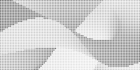Fototapeta premium Black Star and Dot Halftone Pattern Abstract Background with Dynamic Shapes, Black Star Dot Halftone Dynamic Abstract Background