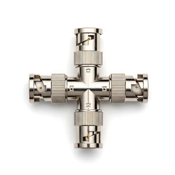 BNC Connector 4-Way Splitter Hub for Video and Audio Signal Distribution