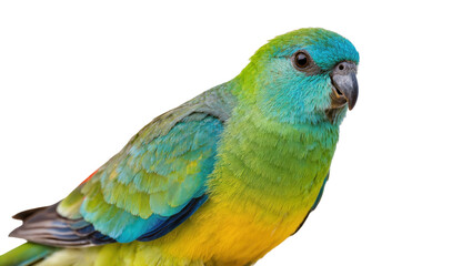 Obraz premium A charming and vibrant parrot displaying its beautiful green, blue, and yellow feathers