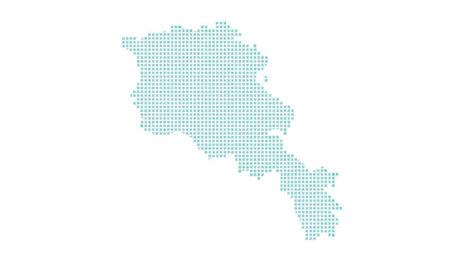 A teal dotted representation of the country of armenia showcasing its geographical shape high quality professional