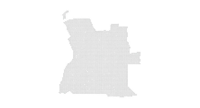 A dotted representation of the country of benin africa shown in grayscale high quality professional detailed