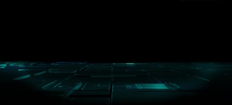 futuristic digital floor perspective