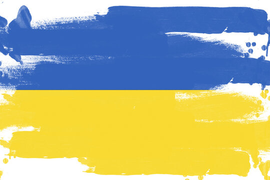 The National Flag of Ukraine, Featuring Two Equally Sized Horizontal Bands of Bright Blue and Golden Yellow Colors