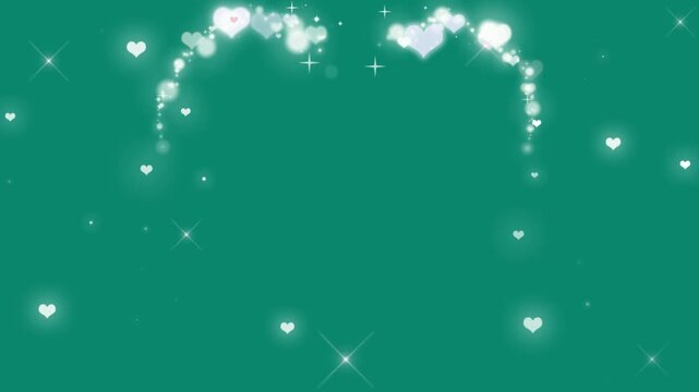 Pine Green Hearts Love Valentine's Day minimal promo video advertising marketing animation template clean intro opener brand motion graphics simple modern elegant corporate professional style