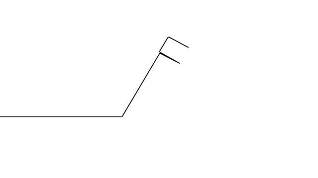Pencil icon continuous one line drawing 4k animation video isolated on white background