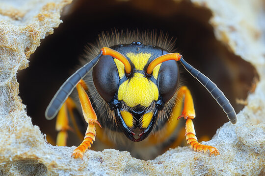 Close-up of a wasp.