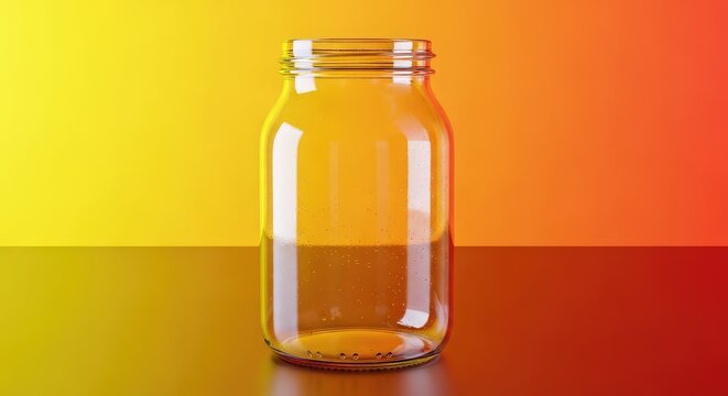 An empty glass jar representing a significant lack of accessible financial liquidity, illustrating a shortage of readily available liquid assets, convertible, deficit, depleted