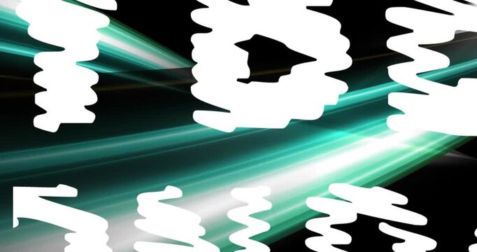 Animation of dna strand spinning over scientific data processing on blue background