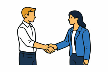 Fototapeta premium Professional handshake between two business colleagues during a meeting.