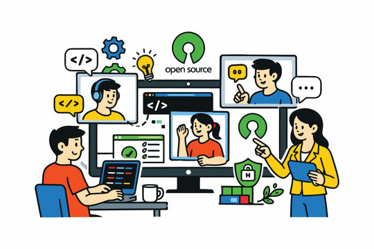 Collaborative open source software development and team communication
