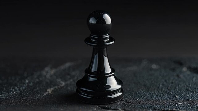 Extreme Macro Black Obsidian Chess Pawn Business Strategy