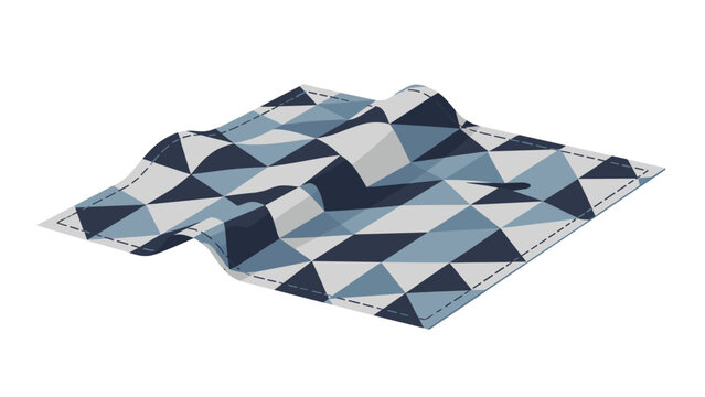 Abstract geometric pattern featuring blue and grey triangles creating a modern and architectural repeating surface design.