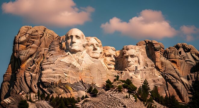 Memorial day tribute majestic mount rushmore monument honoring american heroes