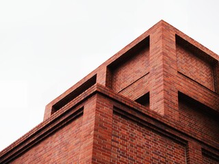 Brick building Exterior Industrial warehouse Architecture details Geometric form 
