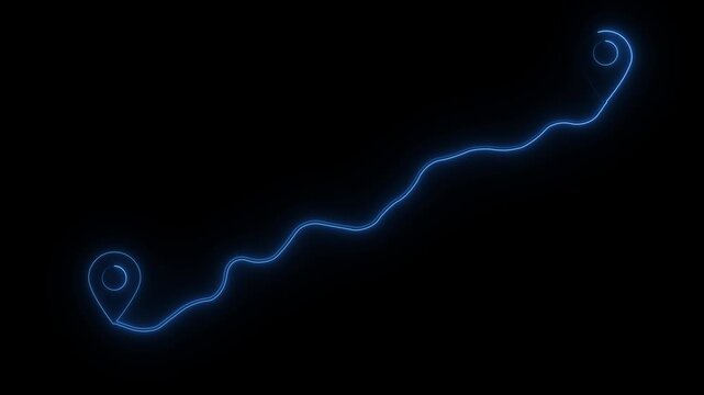 home location with neon Concept 4k video animation.