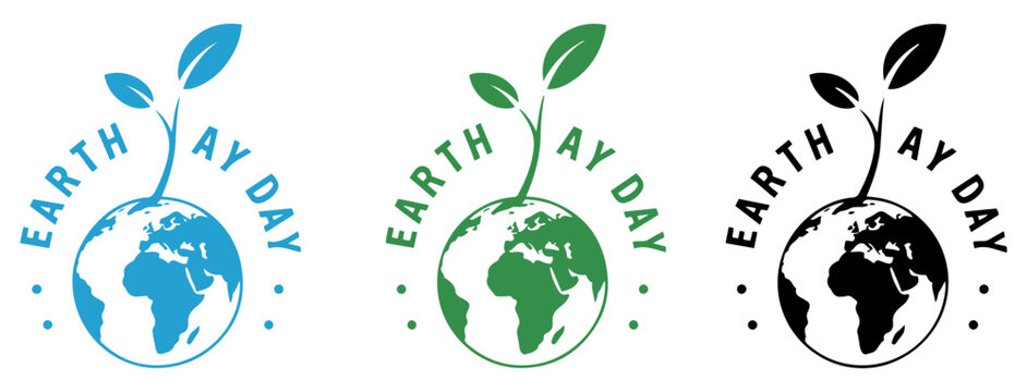 earth day eco logo set