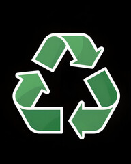 Obraz premium Universal Green Recycle Symbol for Environmental Protection and Sustainability