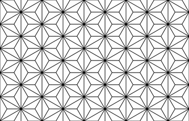 Japanese asanoha geometric pattern seamless traditional background