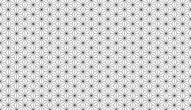 Japanese asanoha geometric pattern seamless traditional background