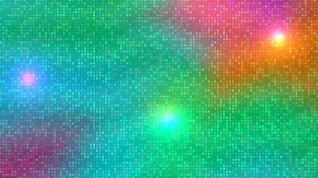 Multicolor abstract halftone animation with vibrant gradient and dynamic motion creating modern digital background.