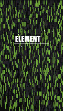 Abstract Digital Matrix Background with Green Vertical Glitch Lines