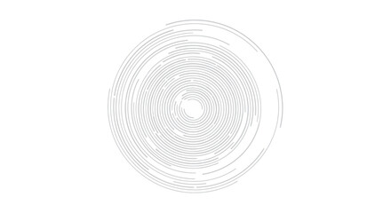 Obraz premium Abstract concentric spiral design on white background, minimalistic graphic design concept