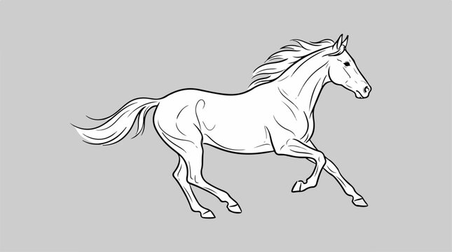 Horse Running Fast Galloping Animal.