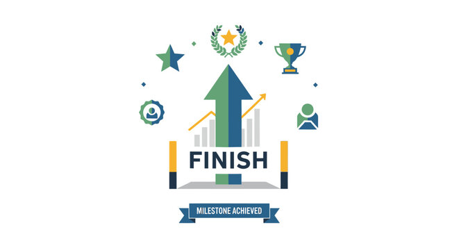Finish Success Achievement Goal Concept.