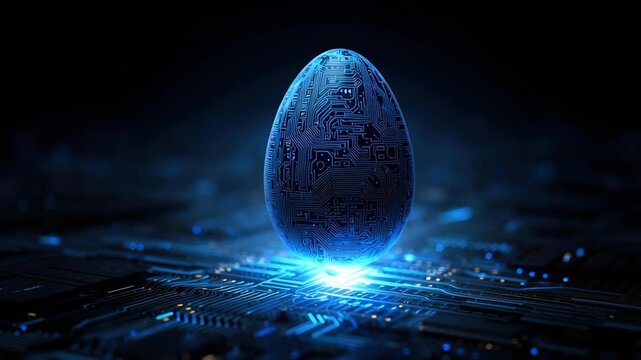 Modern technology combines art and science to create digital egg