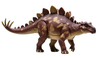 Lifelike ancient dinosaur toy model with textured skin, prominent plates, and tail spikes © Ophelia