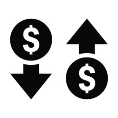 Obraz premium Financial market trends and exchange rates